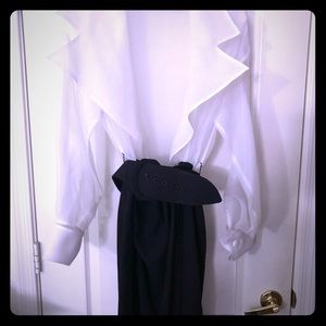 Sheer top evening dress